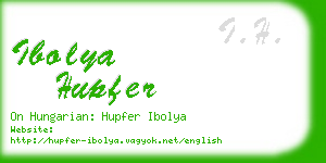 ibolya hupfer business card